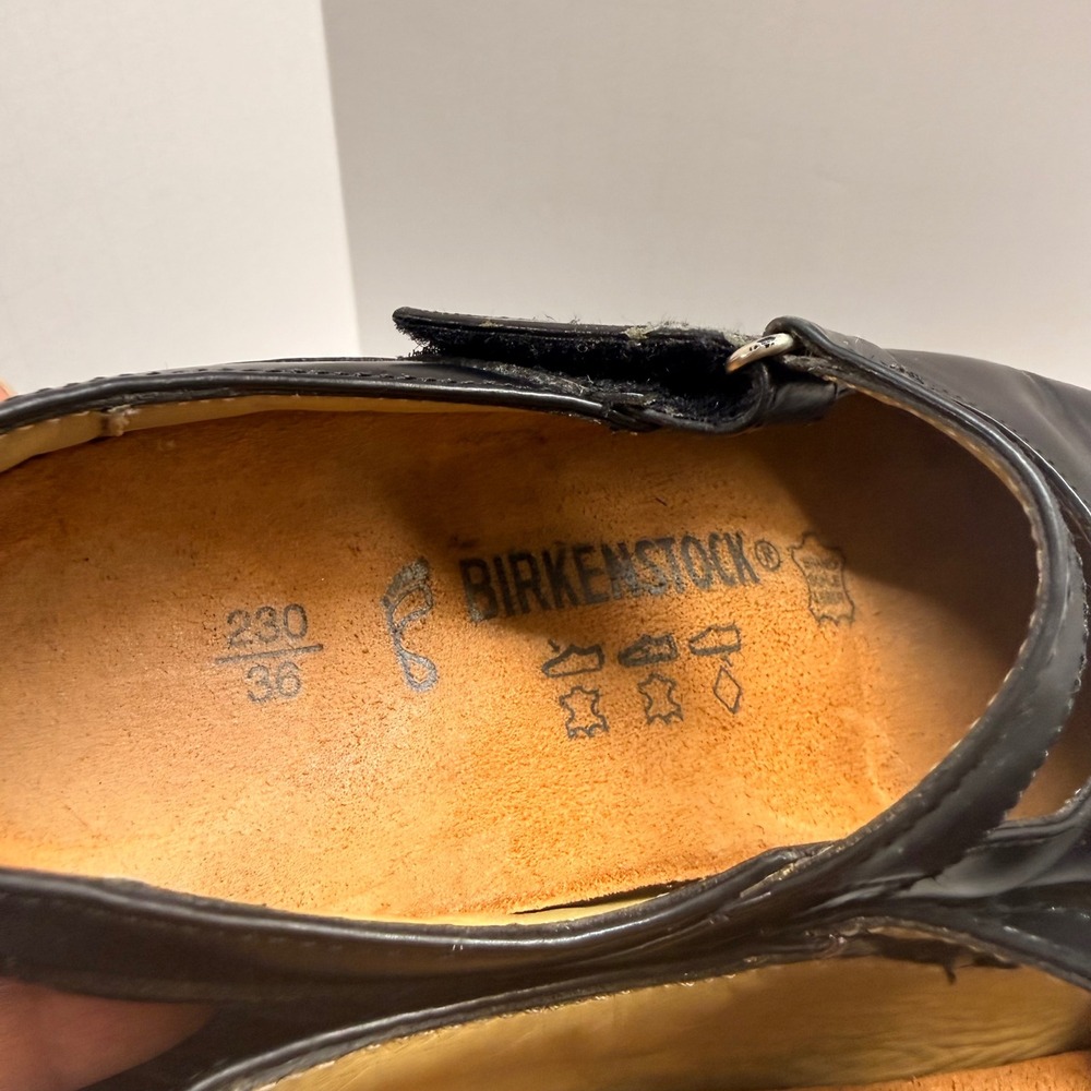 Birkenstock Black Mary Jane Flats with Strap - Picture 3 of 11